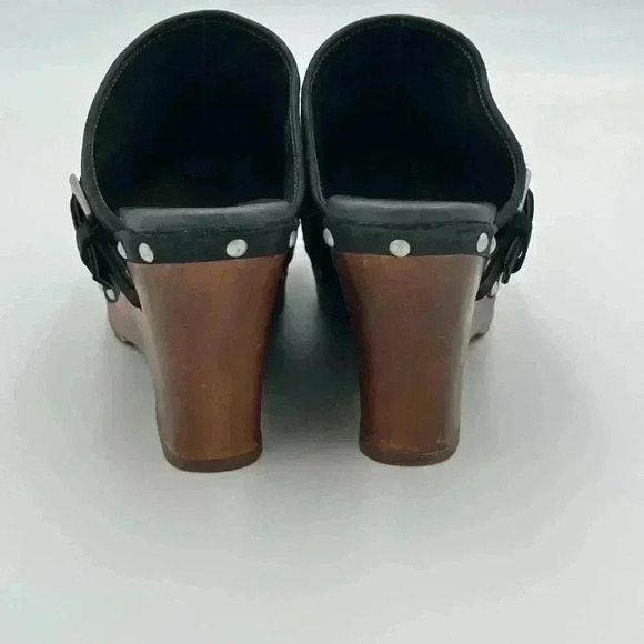 UGG Black Mules with Brown Wedge - Picture 8 of 13